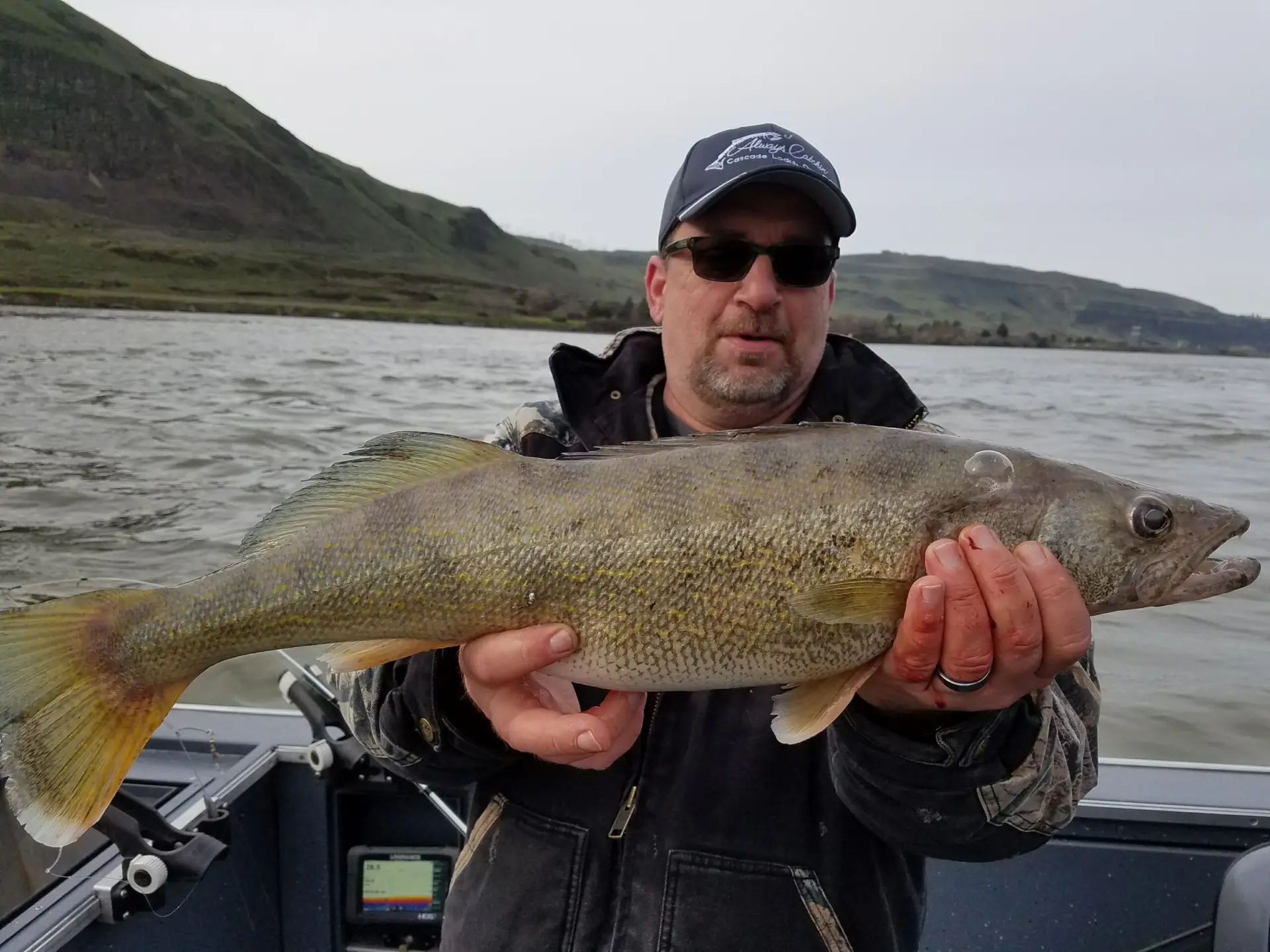Jeff holding large Walleye