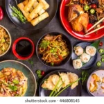 assortment of Chinese food