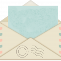 envelope, mail, postage